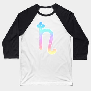Saturn Planet Symbol in Magical Unicorn Colors Baseball T-Shirt